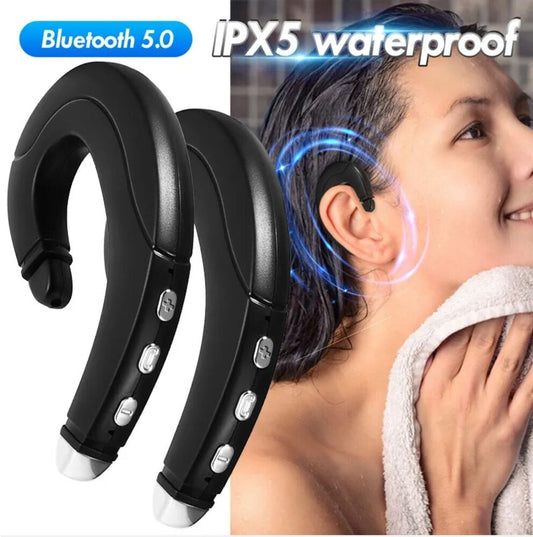 1Pair Bone Conduction Headset Bluetooth 5.0 Wireless Sport Ear Hook Headphones