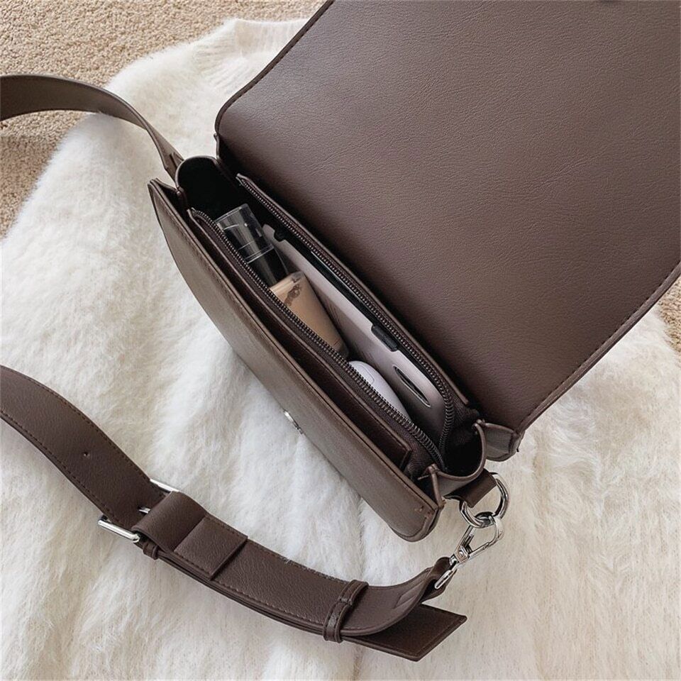 Saddle Bag Leather Shoulder Bags Women Ladies Crossbody Bag Handbags