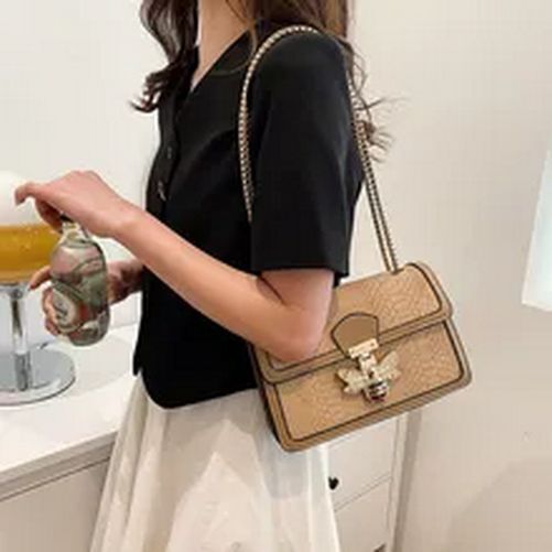 Women's Fashion Luxury Bag Crocodile Pattern One Shoulder Messenger Bag Chain