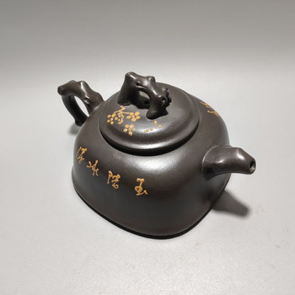 Vintage China Yixing Purple Clay Teapot Zisha Ceremony Nice Plum Blossom Teaware