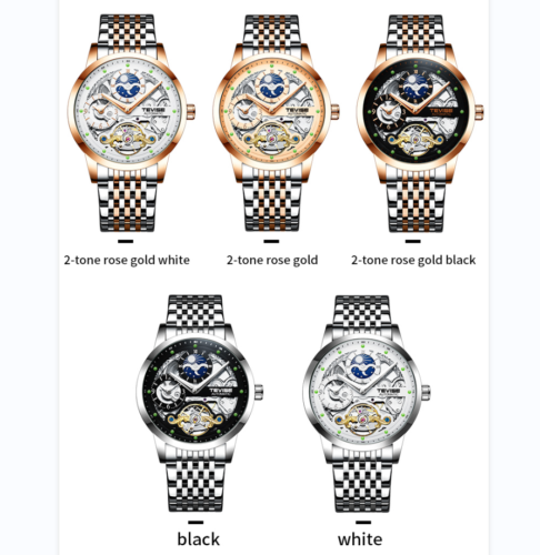 Tevez fashion men's fully automatic mechanical wrist watch