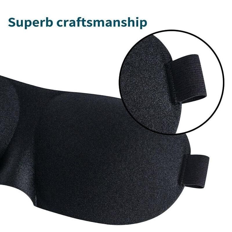 2 Pack Travel 3D Eye Mask Sleep Soft Padded Shade Cover Relax Blindfold Sleeping