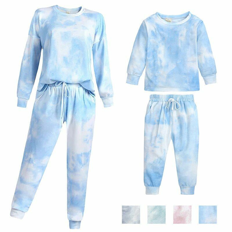 Mother Daughter Clothes Suit Adult Kids Set Matching Sport Parent-child Outfit