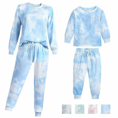 Mother Daughter Clothes Suit Adult Kids Set Matching Sport Parent-child Outfit