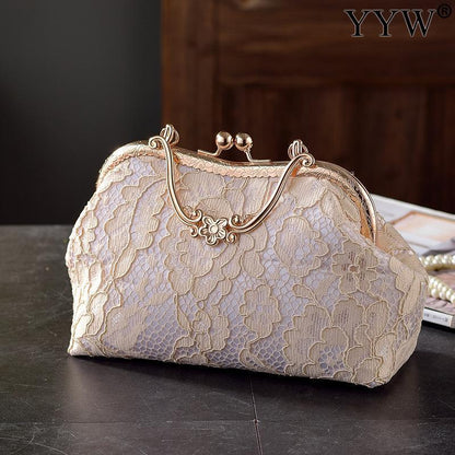 Satin Evening Party Bag Lace Purses Handbags Handle Handbag Womens Hand Bag