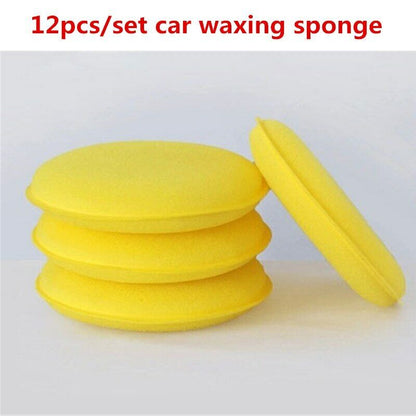 Waxing Towel Sponge Brush Auto Wax Polish Foam Sponge Automotive Care 12Pcs/Set