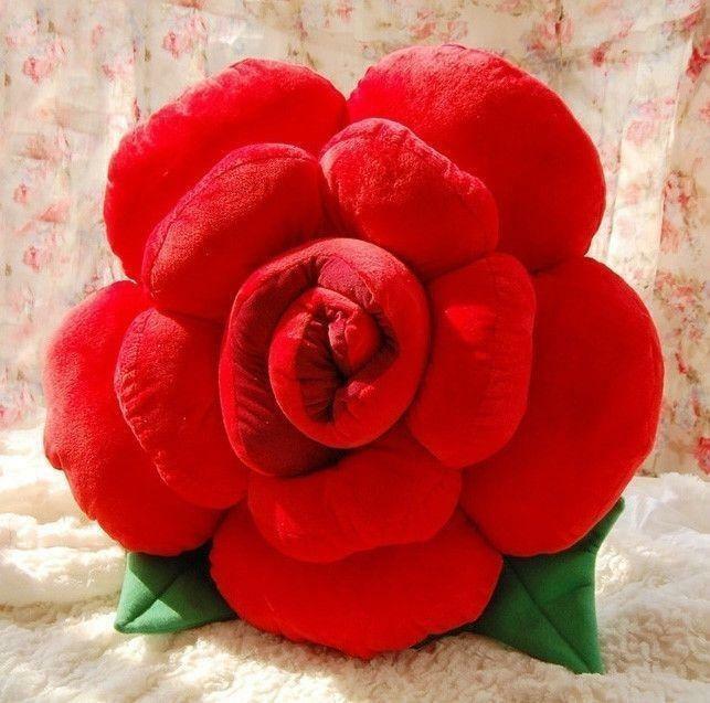 Rose Shape Bed Sofa Chair Throw Cushion Lumbar Pillow Lover Wedding Gift
