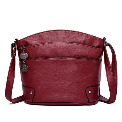 Multi-layer Pockets Genuine Leather Shoulder Bag Handbag Bag Small Crossbody Bag
