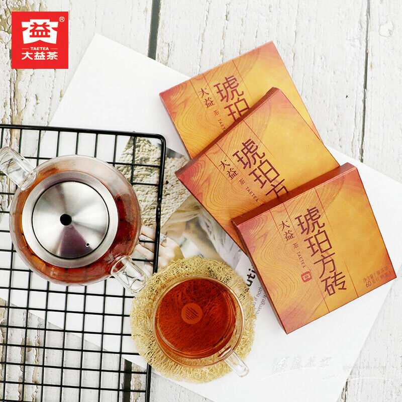 Cubes Amber * 2014 Yunnan Menghai Dayi Ripe Puer Pu'er Puerh Tea Brick 60g*4 Box