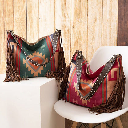 2023 New Fashion Woman Bags Women's Beach One-shoulder Carry Canvas Ethnic Style