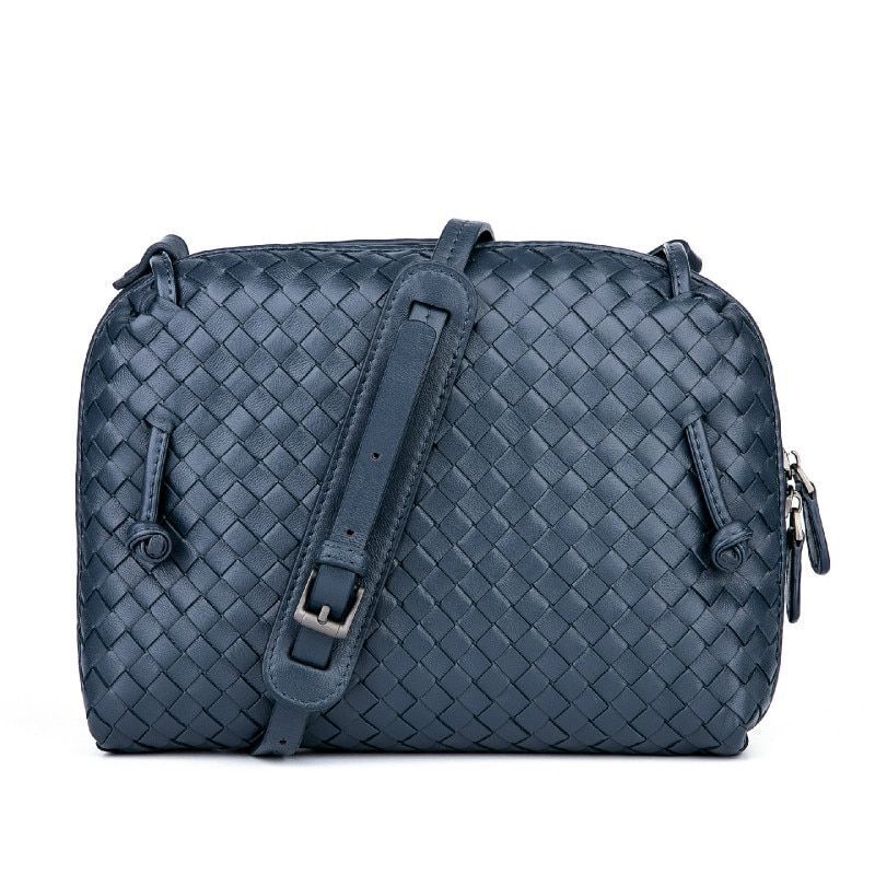 Luxury Shoulder Bag Sheepskin Handmade Woven Crossbody Bags Messenger Purse Bags