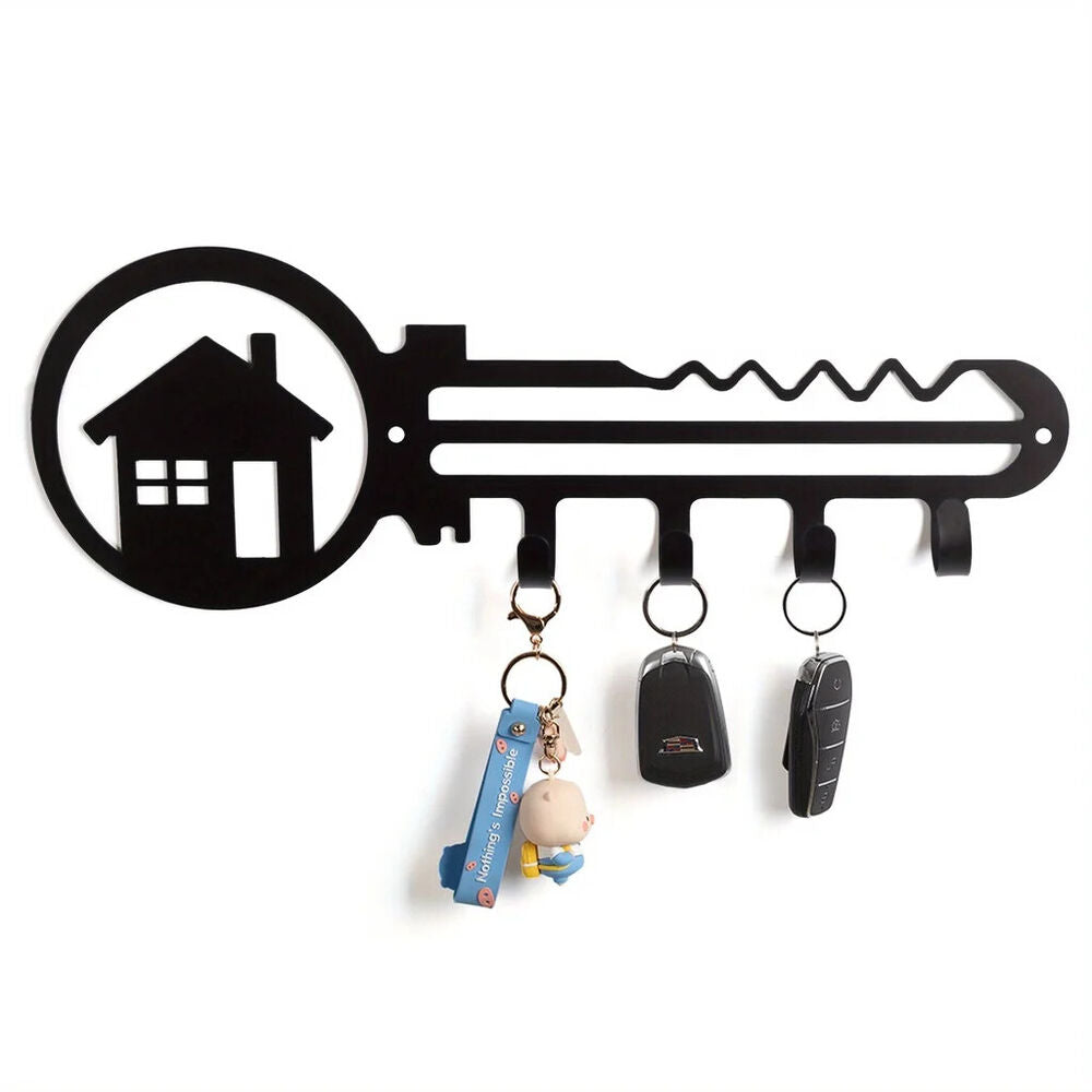 1pc Key & House Design Wall Rack, Wall Mounted Holder Hook, Hanger Rack