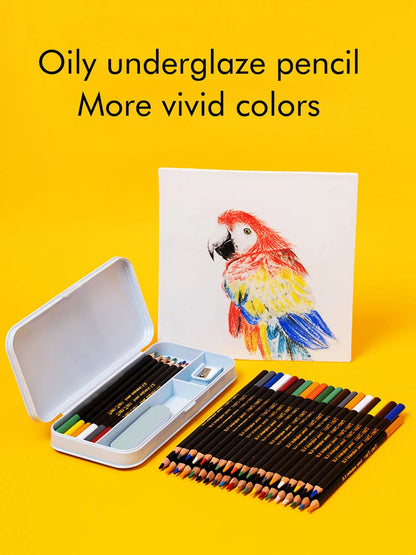 Pottery Color Pencil Professional Painted Oil-Based Underglaze Ceramics Coloring