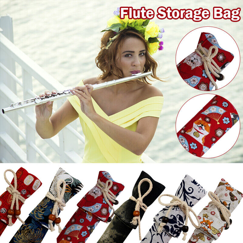 60/80cm Flute Storage Bag Portable Dust Protection Case Cover Bamboo Flute Bag