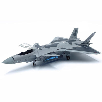 1:100 Chinese J-20 Fighter Stealth Aircraft Model Alloy Static Decoration