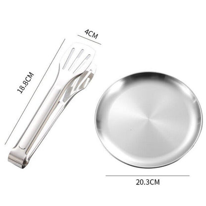 Camping Tableware Set Stainless Steel 10/19Pcs Picnic Cutlery Set W/ Storage Bag