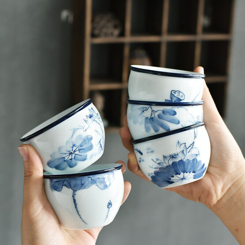 Chinese Blue White Porcelain Tea Cups Ceramic Gongfu Teacup Tea Wine Mug Gift