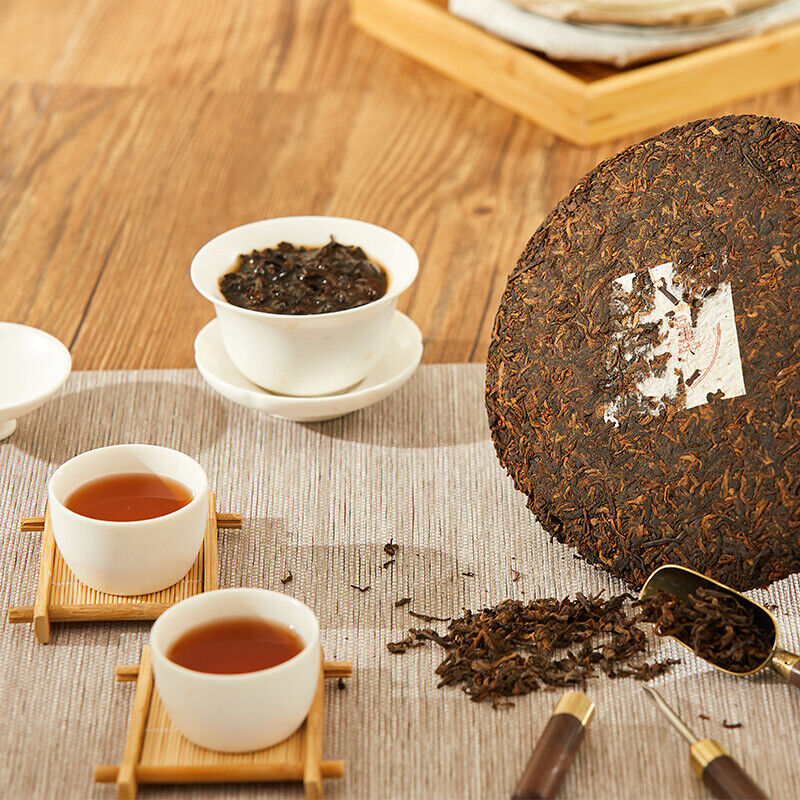 200g Top Yunnan Pu'er Tea Palace Pu'er Cooked Tea Cake Chinese Black Tea Health