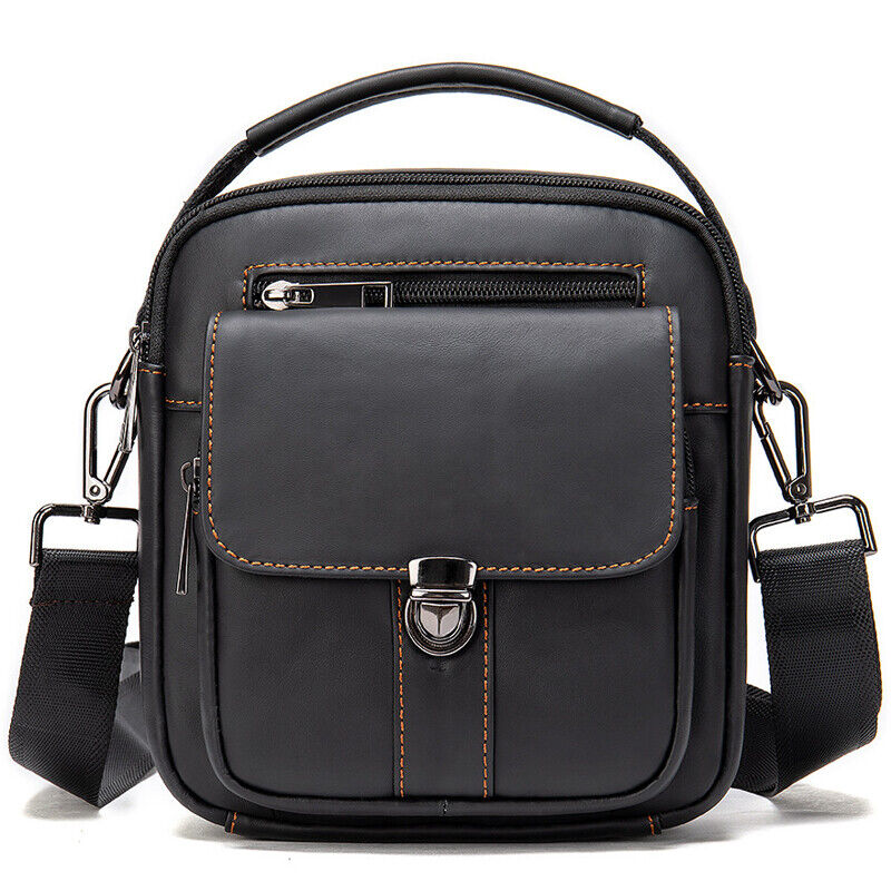 100% Genuine Leather Men's Messenger/Shoulder Bag Small Handbags Crossbody Bags
