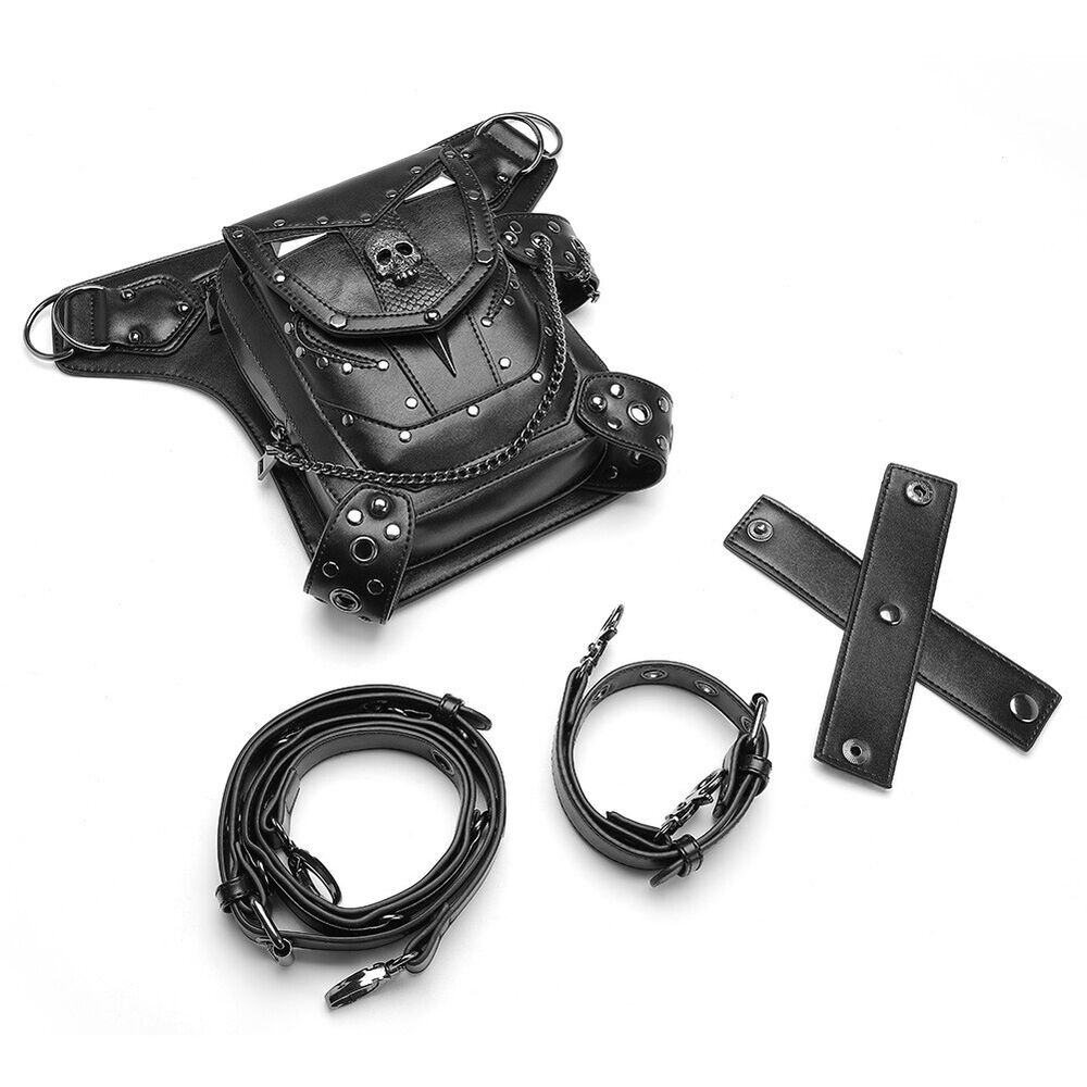 Lady's Leather Leg Drop Belt Bag Punk Motorcycle Bag Thigh Hip Waist Fanny Pack