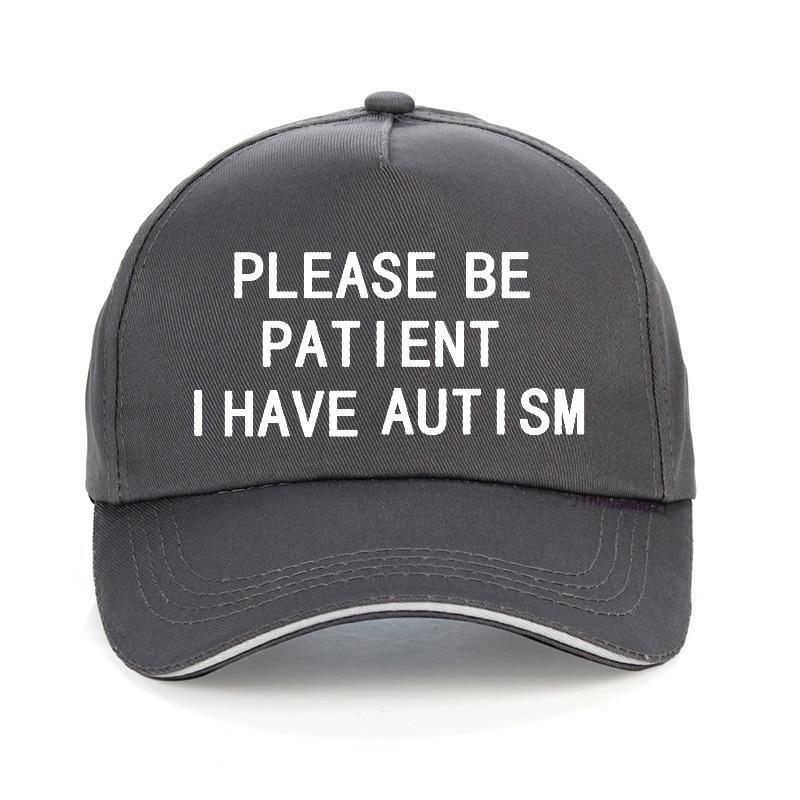Please Be Patient I Have Autism Letter Print Baseball Cotton Hat Cap Men Women