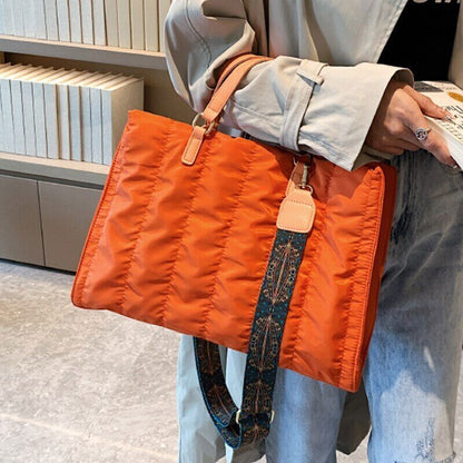 Warm Down Cotton Space Bag Handbags Women Shoulder Bags Shopper Bag