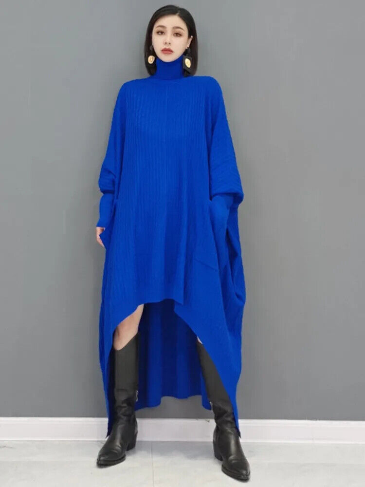 Long Sleeve Turtleneck Dress Wool Sweater Sweater Robe Dresses Women 2023