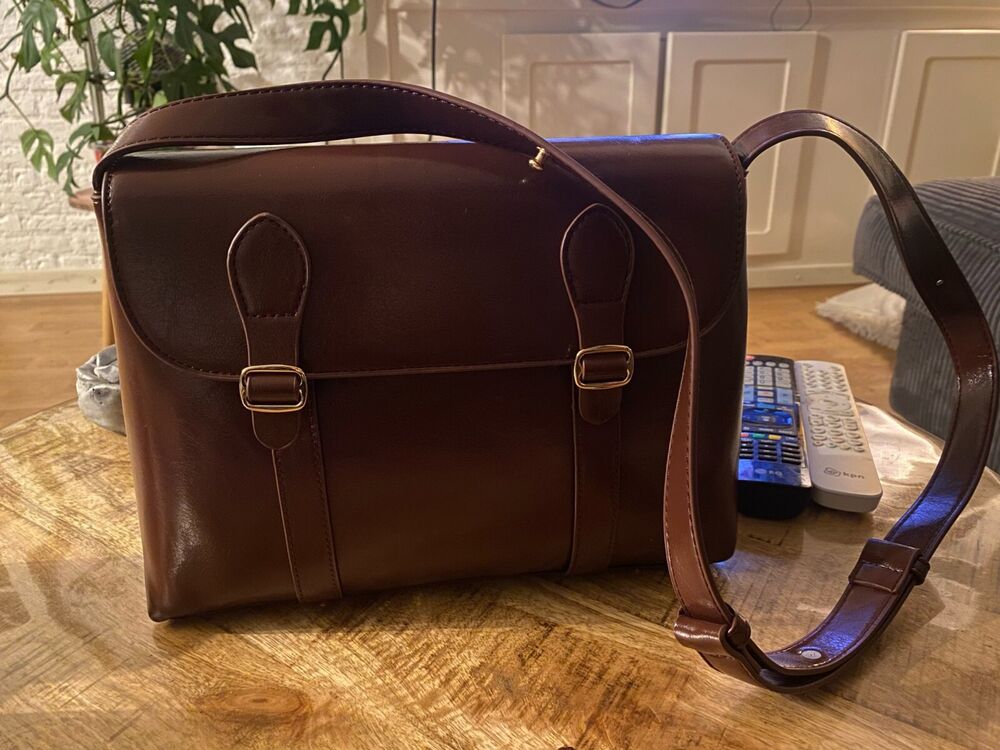 Women's Vintage PU Leather Shoulder Bag Retro Tote Messenger Handbag Office Gift