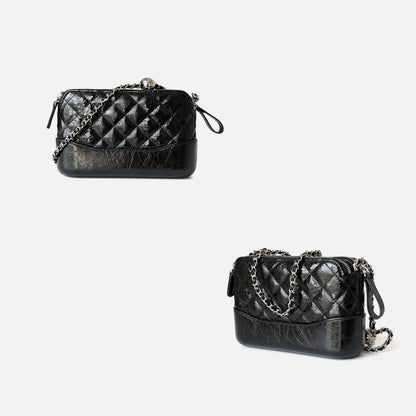 Small Mini Quilted Real Leather Clutch Shoulder Bag Wallet Chains Purse Handbag