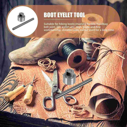 Shoelace Hook Tool 2Pcs Steel Shoe Boots DIY Buckle Eyelet Accessories Punch Kit