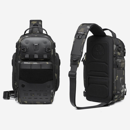 OZUKO Large Capacity Crossbody Bag, Outdoor Tactical Men's Bag Sling Backpack