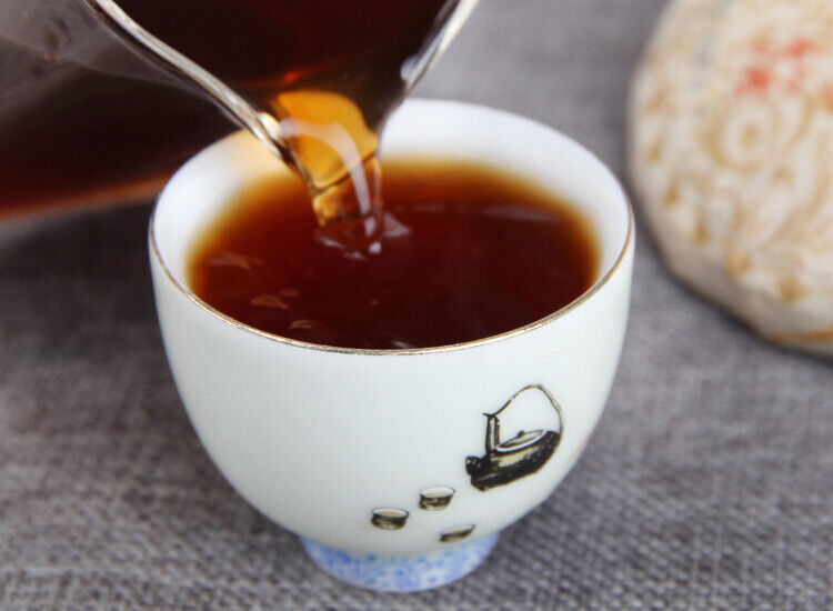 2019 Chinese Yunnan Ripe Puerh Golden Bud Small Cake Shu Puer Gongting 100g