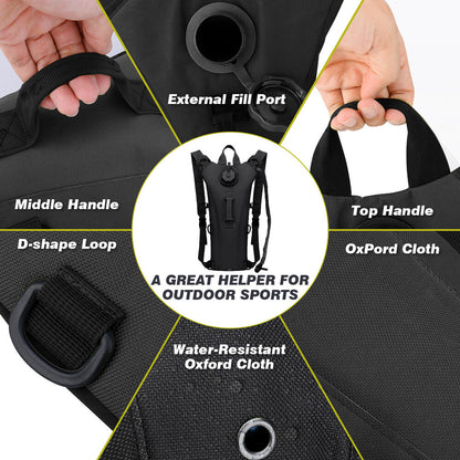 Tactical Hydration Backpack 3L Water Bladder Bag Hunting Climbing Hiking Cycling