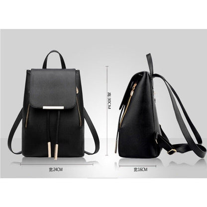 New Women's PU Leather Satchel Shoulder Backpack School Rucksack Bags Travel