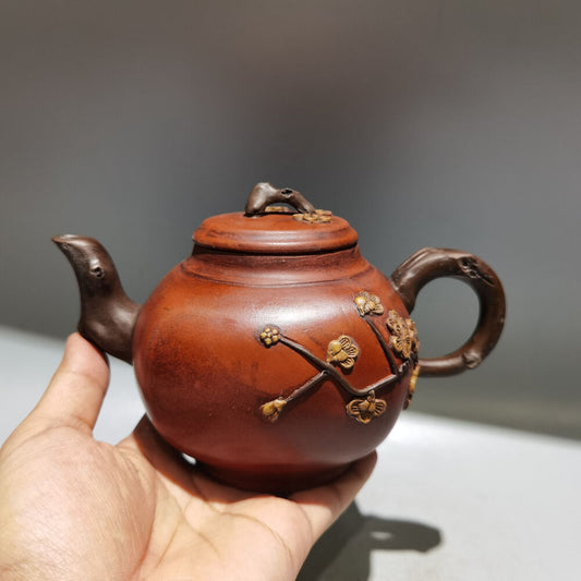 Chinese Yixing Zisha Clay Handmade Exquisite Teapot 品名：双色梅花壶 低款：蒋蓉