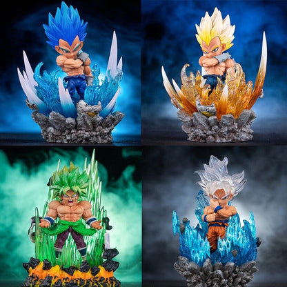 Dragon Ball Super Saiyan Goku Broly Vegeta PVC Action Figure Statue Model Toys