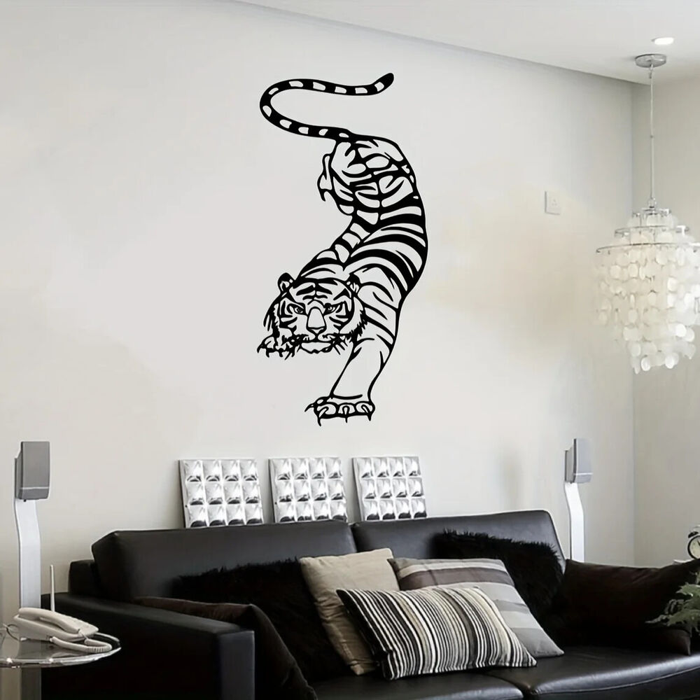 Black Beast Tiger Wall Decoration Perfect for Living Room Bedroom Waterproof
