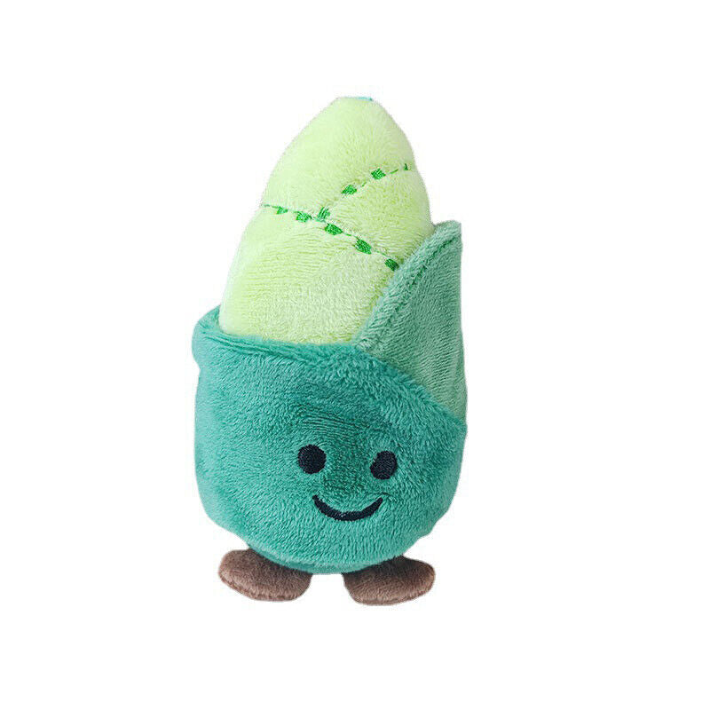 Farm Vegetable Doll Keychain Cabbage Green Onion Cauliflower Corn Plush Pendant