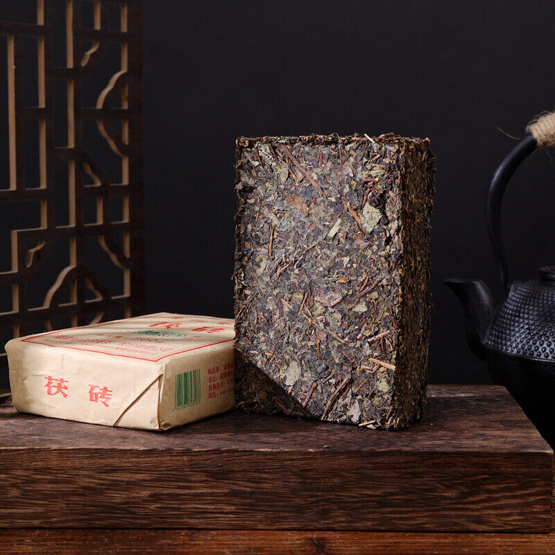 China Anhua Baishaxi Dark Tea with Golden Flower Dark Tea Fu Brick Fu Zhuan 300g