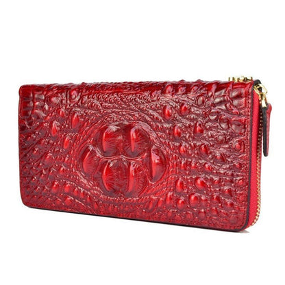 Genuine Leather Wallet Pattern Purse Large Clutch Bag 2*20*10CM Polyester Travel