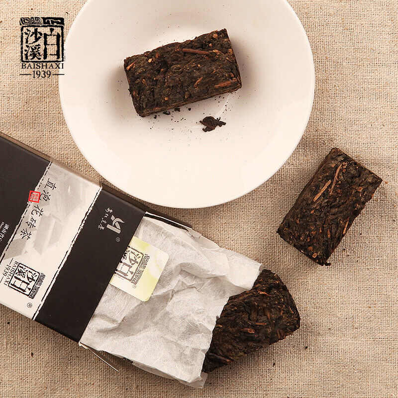 Hu Nan Baishaxi Instant Assorted Black Tea Brick Anhua Dark Tea Fu Cha 240g