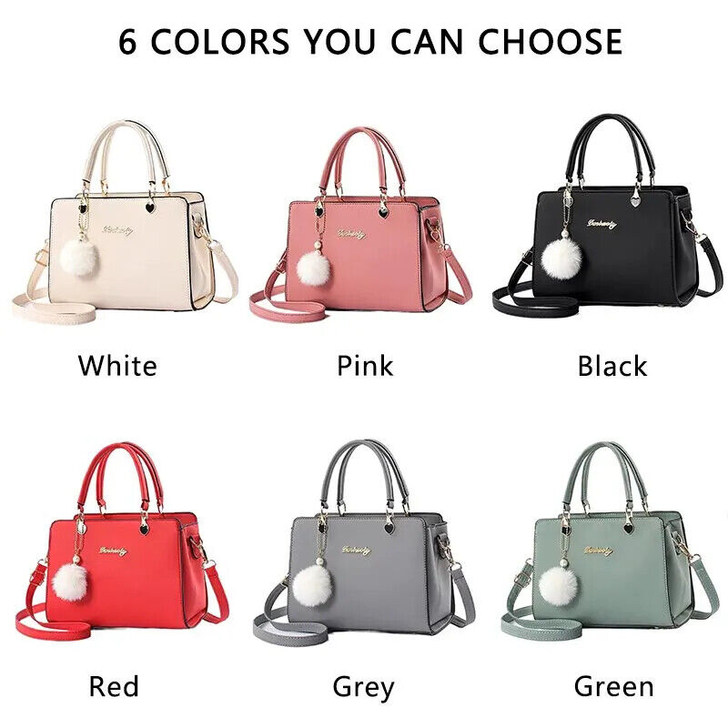 Women Plush Handbag Bag Stylish Purse Tote Bag PU Top Handle Shoulder Bags