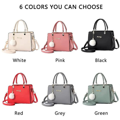 Women Plush Handbag Bag Stylish Purse Tote Bag PU Top Handle Shoulder Bags