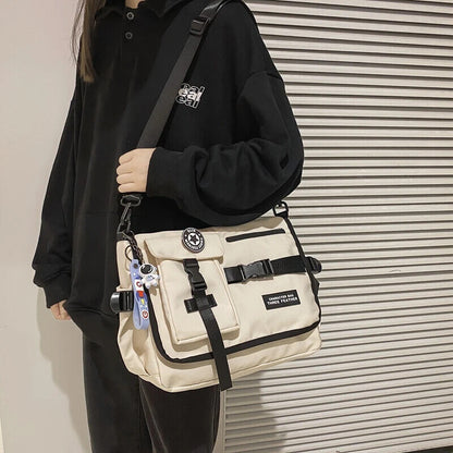 Square Bag Harajuku Men Crossbody Bags Women Girls School Book Bag Shoulder Bag