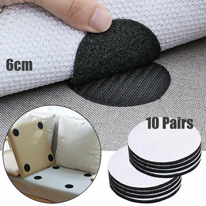 20pcs/10 Pairs Anti Curling Carpet Tape Rug Gripper Secure Sheets Corners Flats