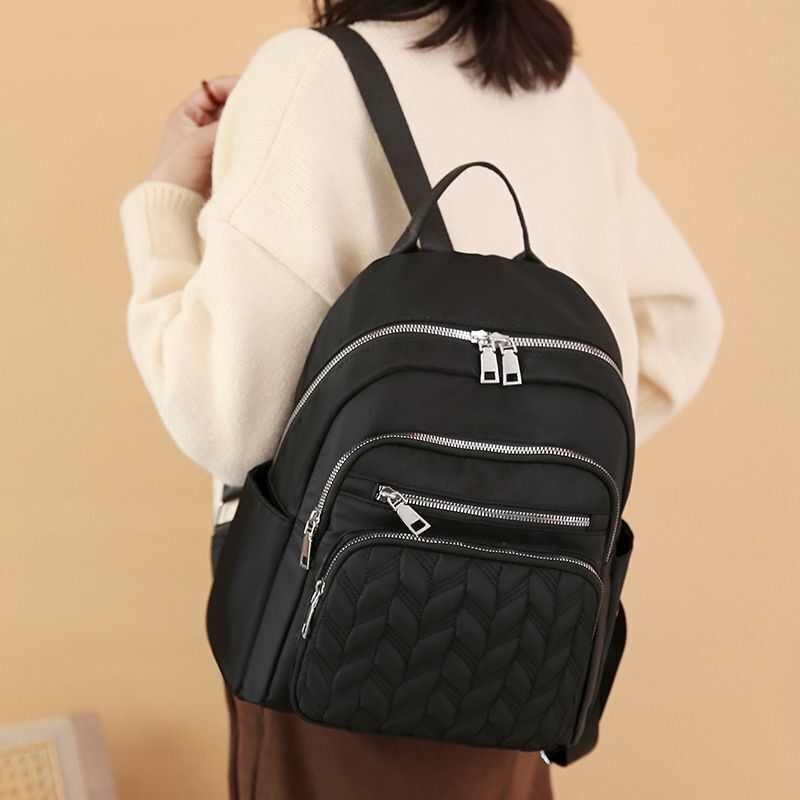 Oxford Backpack Waterproof School Bag Ladies Travel Bag Multiple Pocket Backpack