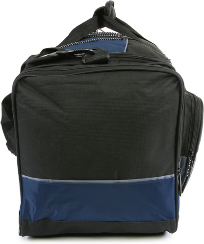 Perry Ellis 22" Business Duffel Bag, Black/Navy, One Size Black/Navy