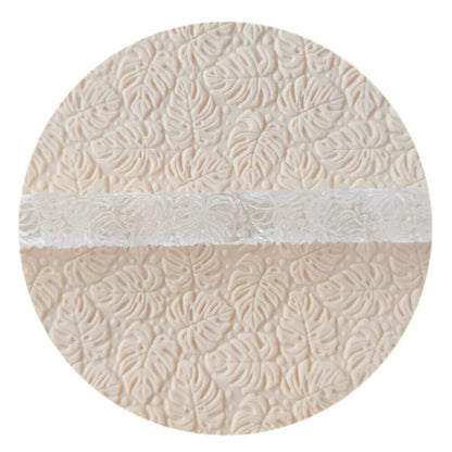Rolling Pin Acrylic Leaves Pattern Fondant Pastry Icing Clay Dough Embossed Tool