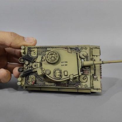 1/72 Scale WWII German Army Tiger Heavy Tank Assembled & Painted Plastic Mod
