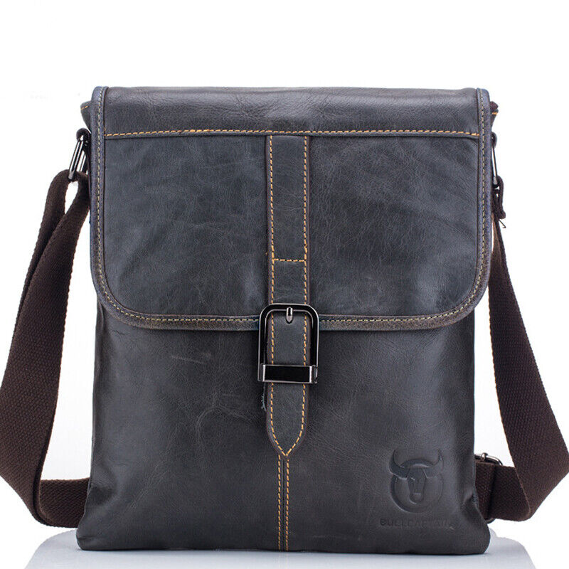 100% Genuine Leather Men's Sling Shoulder/Messenger Bag 10 inches Crossbody Bags